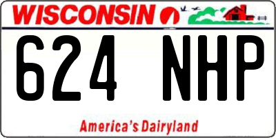 WI license plate 624NHP