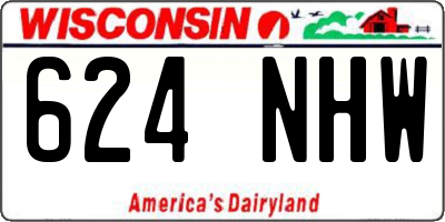 WI license plate 624NHW