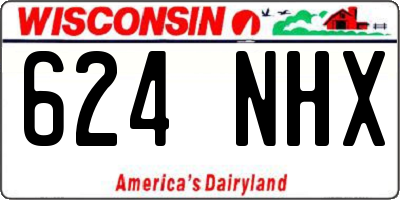 WI license plate 624NHX