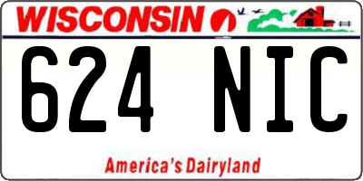 WI license plate 624NIC