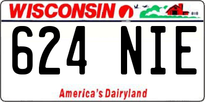 WI license plate 624NIE