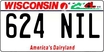 WI license plate 624NIL