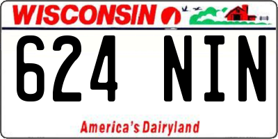WI license plate 624NIN
