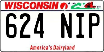 WI license plate 624NIP