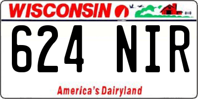 WI license plate 624NIR