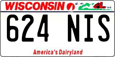 WI license plate 624NIS