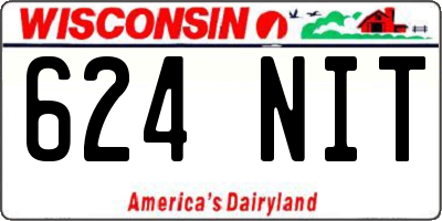 WI license plate 624NIT