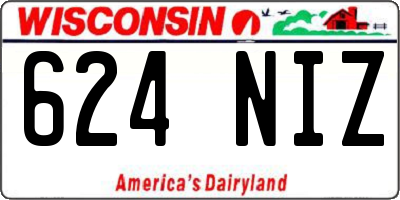 WI license plate 624NIZ