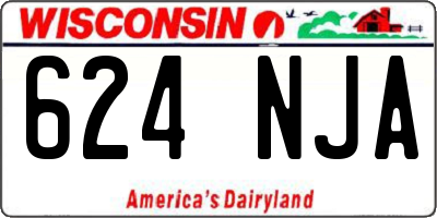 WI license plate 624NJA