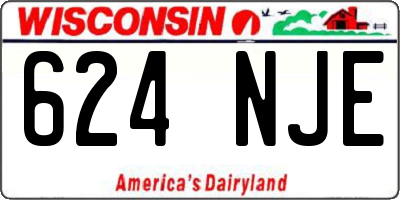 WI license plate 624NJE