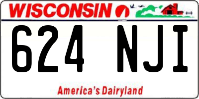 WI license plate 624NJI