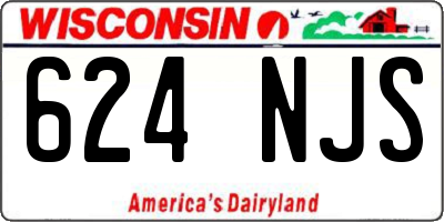 WI license plate 624NJS