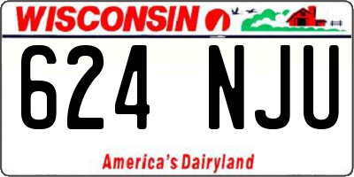 WI license plate 624NJU