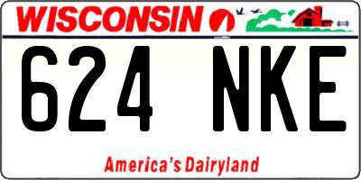 WI license plate 624NKE