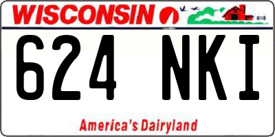 WI license plate 624NKI