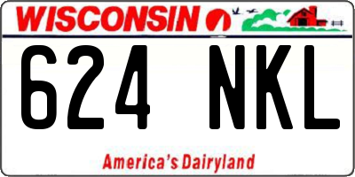 WI license plate 624NKL