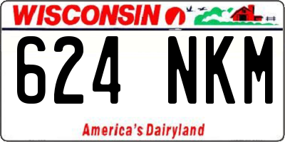 WI license plate 624NKM