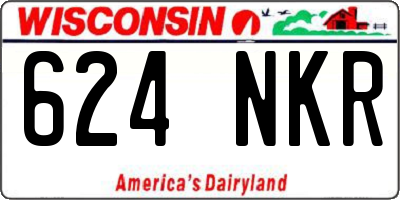 WI license plate 624NKR
