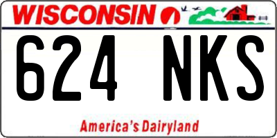 WI license plate 624NKS