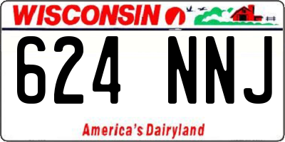 WI license plate 624NNJ