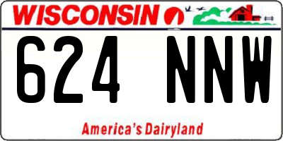 WI license plate 624NNW