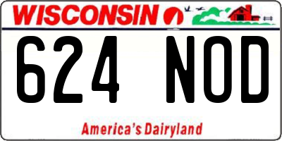 WI license plate 624NOD