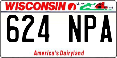WI license plate 624NPA
