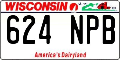 WI license plate 624NPB
