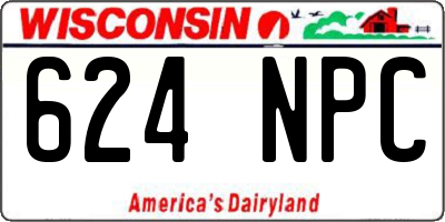 WI license plate 624NPC