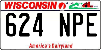WI license plate 624NPE