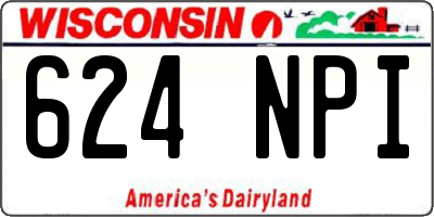 WI license plate 624NPI