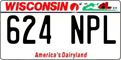 WI license plate 624NPL