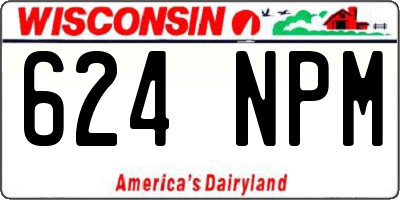 WI license plate 624NPM