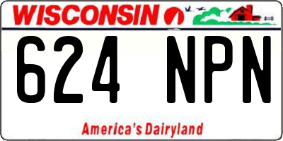 WI license plate 624NPN