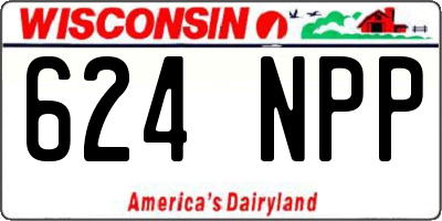 WI license plate 624NPP