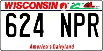 WI license plate 624NPR