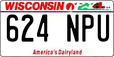 WI license plate 624NPU