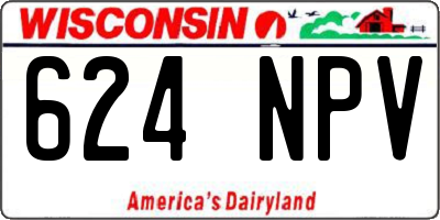 WI license plate 624NPV