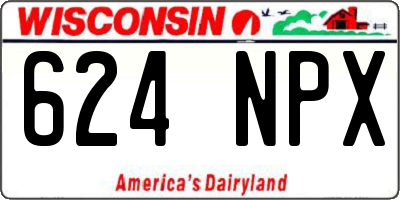 WI license plate 624NPX