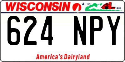 WI license plate 624NPY