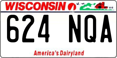 WI license plate 624NQA