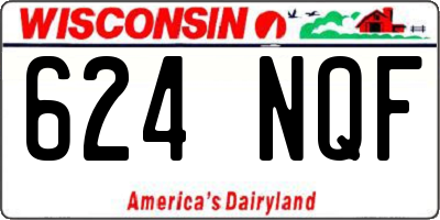 WI license plate 624NQF