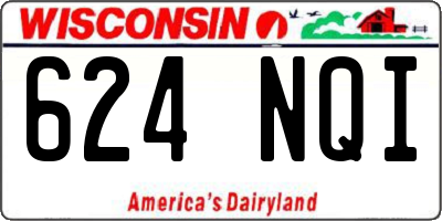 WI license plate 624NQI