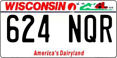 WI license plate 624NQR