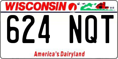 WI license plate 624NQT
