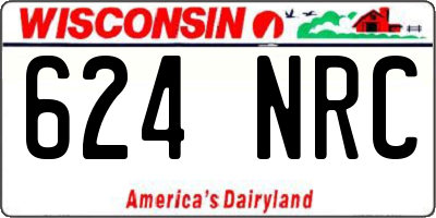 WI license plate 624NRC