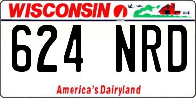 WI license plate 624NRD