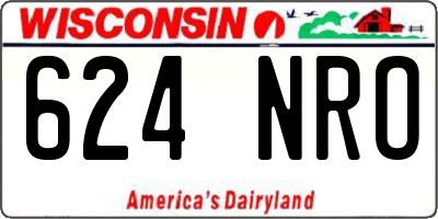 WI license plate 624NRO