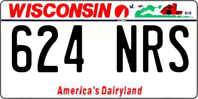 WI license plate 624NRS