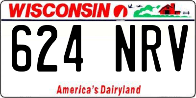 WI license plate 624NRV